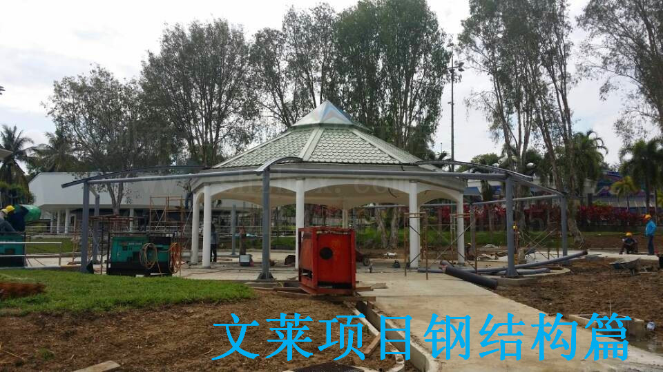 文萊項目鋼結(jié)構(gòu)安裝接近尾聲啦！
